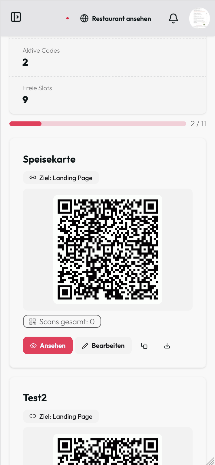 Chefsuit: mobile Chefansicht zur Kartenpflege auf dem Smartphone